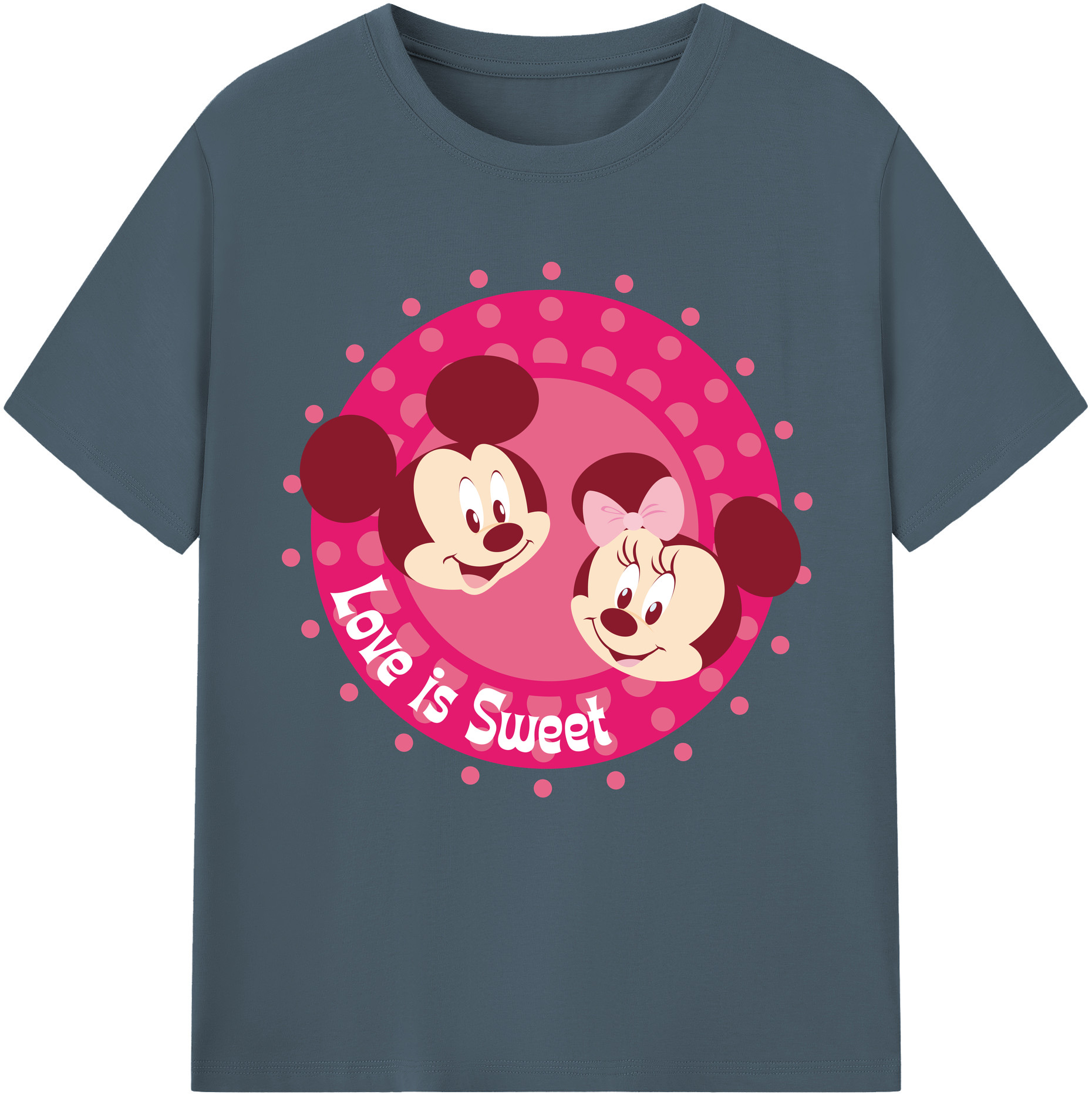 （画像用） ミッキーマウス Mickey Mouse 綿100％半袖Tシャツ（フロントプリント）